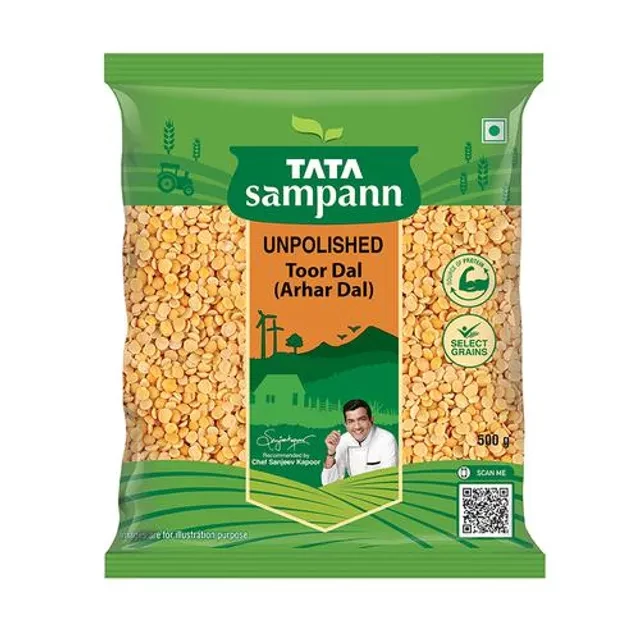 Tata Sampann Unpolished Toor Dal-Arhar Dal, 500 g Pouch-2.webp